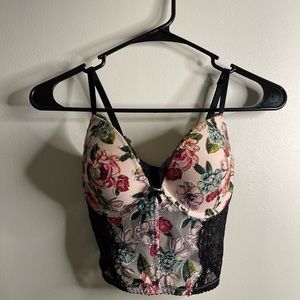 💖 Victoria Secret Bustier Floral Corset Bra 💖